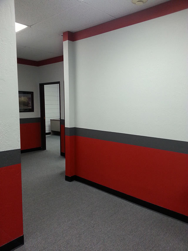 Office Facelift Using Graphic Painting & Striping